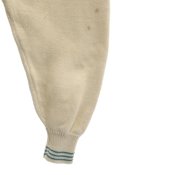 Aquascutum アクアスキュータム 長袖 コットン ニット L ベージュ系 メンズ