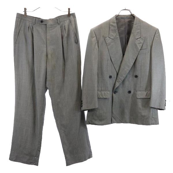 LANVIN ランバン ウールブレンド スーツ 上下 セットアップ R50-46 グレー系 メンズ