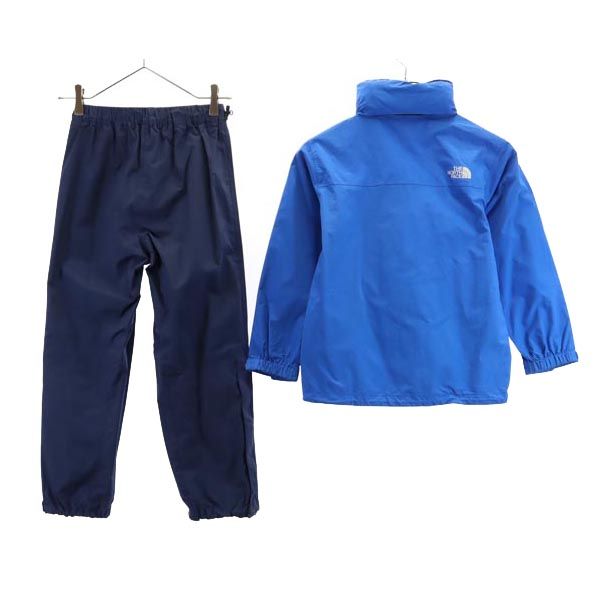 THE NORTH FACE ノースフェイス NPJ11600 アウトドア ナイロンジャケット 上下 セットアップ 130/140 ブルー系 収納ポーチ付き キッズ