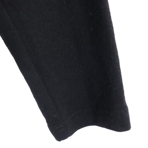 BURBERRY BLUE LABEL バーバリーブルーレーベル 三陽商会 日本製 ウール プリント 長袖 Tシャツ 38 黒 ロンT カットソー レディース