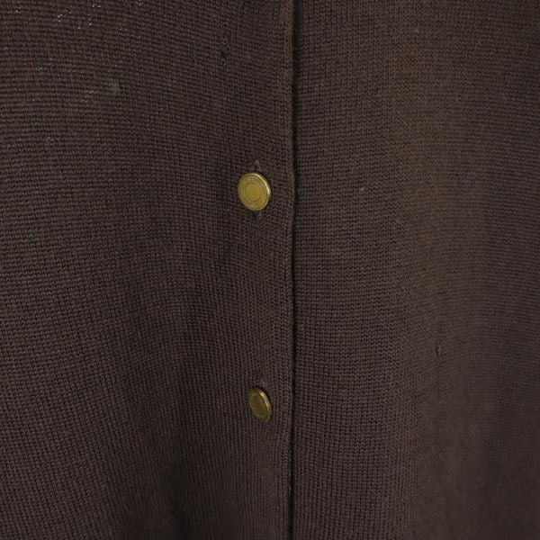 BURBERRY バーバリー 三陽商会 ウール 長袖 カーディガン 15BR ブラウン 裏起毛 レディース