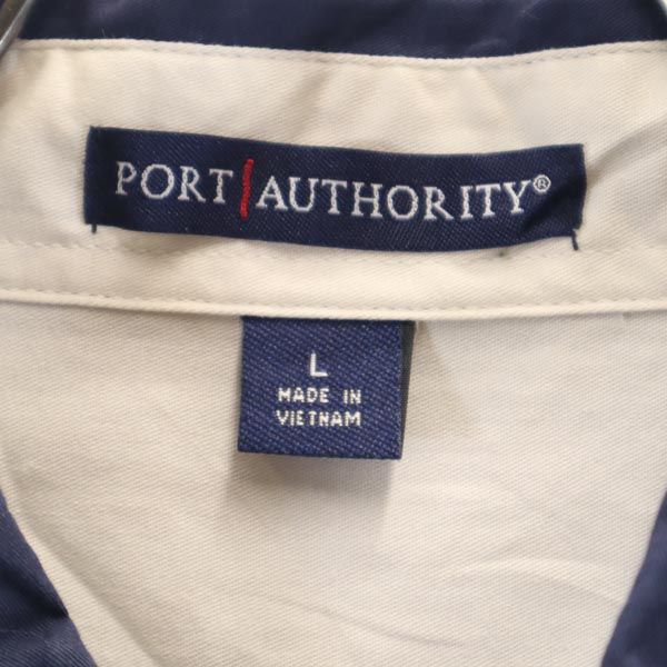 PORT AUTHORITY ポートオーソリティ 長袖 ボタンダウンシャツ L ネイビー メンズ