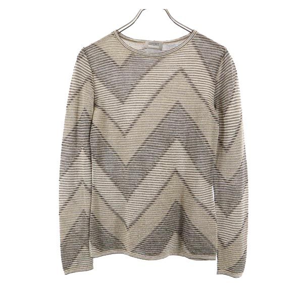 SPORT MISSONI スポーツミッソーニ イタリア製 ウールブレンド 長袖 アンサンブル 44 茶系 カーディガン レディース