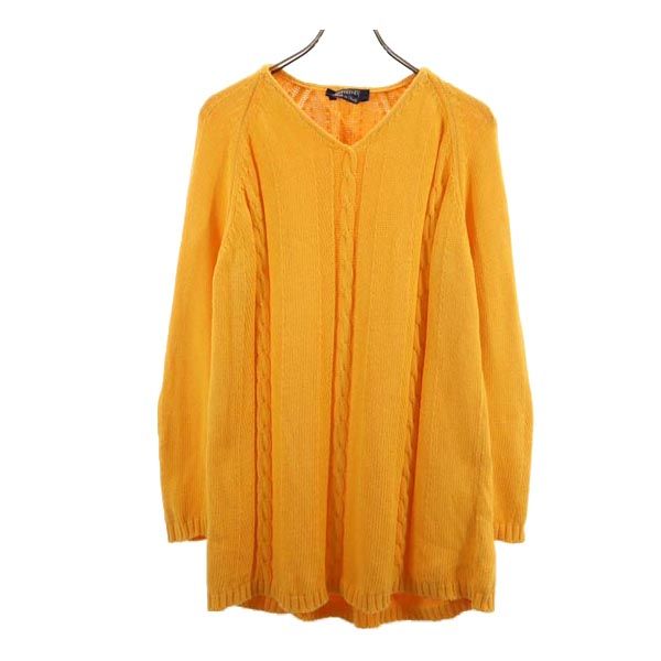 WEEKEND by Max Mara ウィークエンドバイマックスマーラ イタリア製 長袖 Vネック ニット M オレンジ セーター メンズ