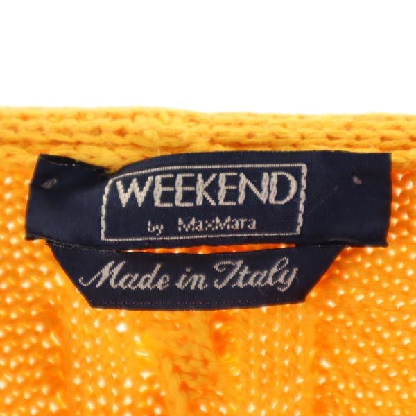 WEEKEND by Max Mara ウィークエンドバイマックスマーラ イタリア製 長袖 Vネック ニット M オレンジ セーター メンズ