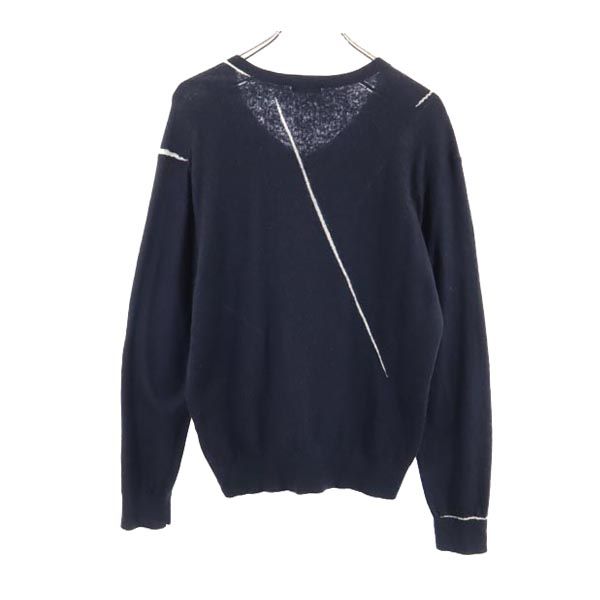 LAD MUSICIAN ラッドミュージシャン 長袖 Vネック ニット 44 黒 セーター メンズ