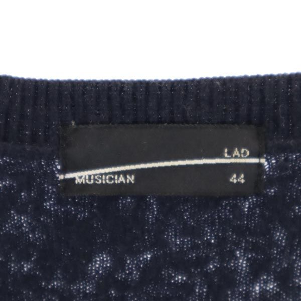 LAD MUSICIAN ラッドミュージシャン 長袖 Vネック ニット 44 黒 セーター メンズ