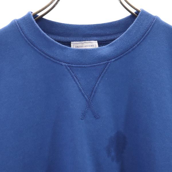 UNITED ARROWS SUNSPEL ユナイテッドアローズ サンスペル 日本製 半袖 スウェット トレーナー M ブルー系 メンズ
