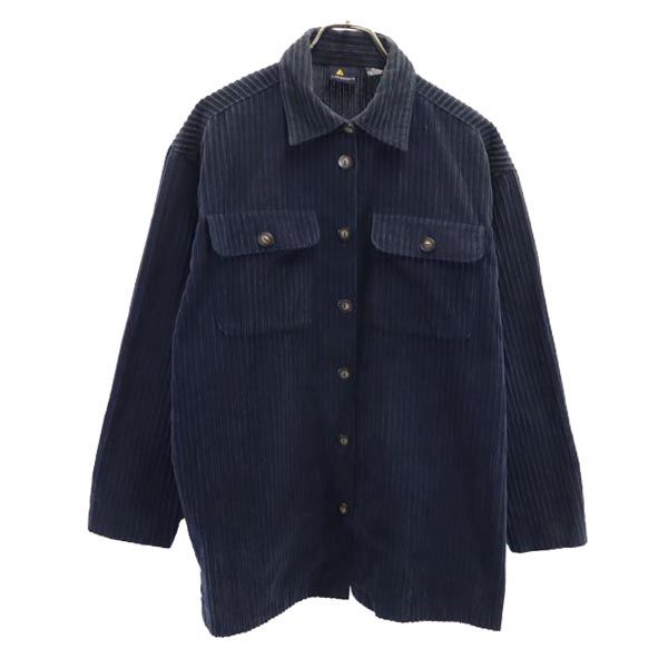 Li2sport コーデュロイジャケット M ネイビー 長袖シャツ レディース