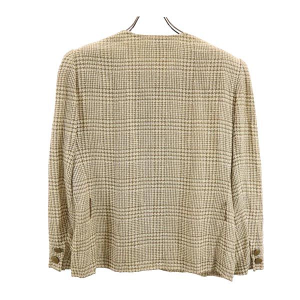 GIVENCHY ジバンシィ リネン リネン ノーカラージャケット 15 ベージュ系 レディース