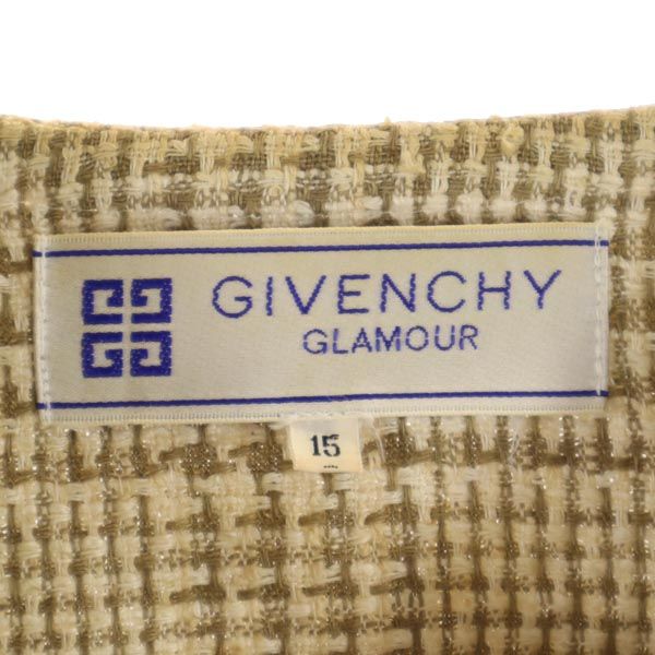 GIVENCHY ジバンシィ リネン リネン ノーカラージャケット 15 ベージュ系 レディース