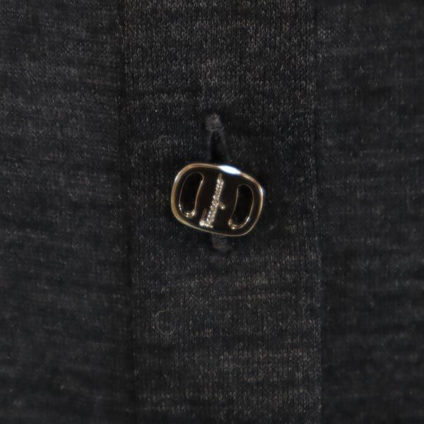 サルヴァトーレフェラガモ イタリア製 ウールシルクブレンド 7分袖 シャツ I38 グレー系 Salvatore Ferragamo レディース