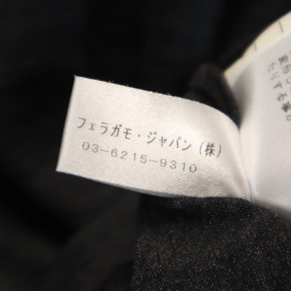 サルヴァトーレフェラガモ イタリア製 ウールシルクブレンド 7分袖 シャツ I38 グレー系 Salvatore Ferragamo レディース