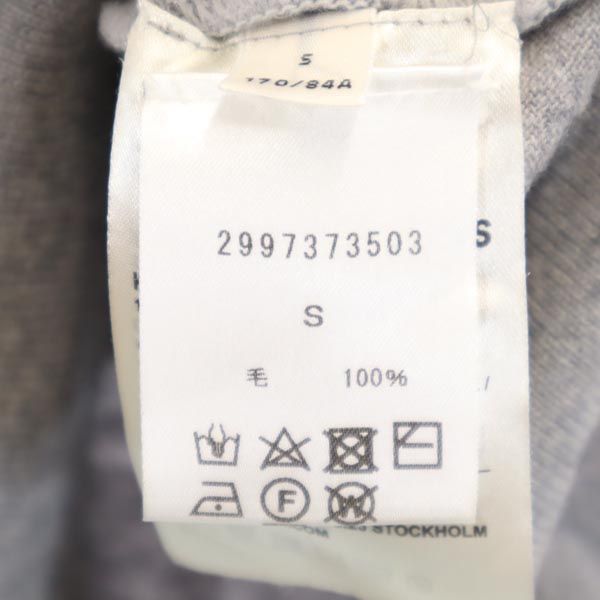 ACNE STUDIOS アクネストゥディオズ ウール 長袖 ニット S グレー×ボルドー セーター レディース