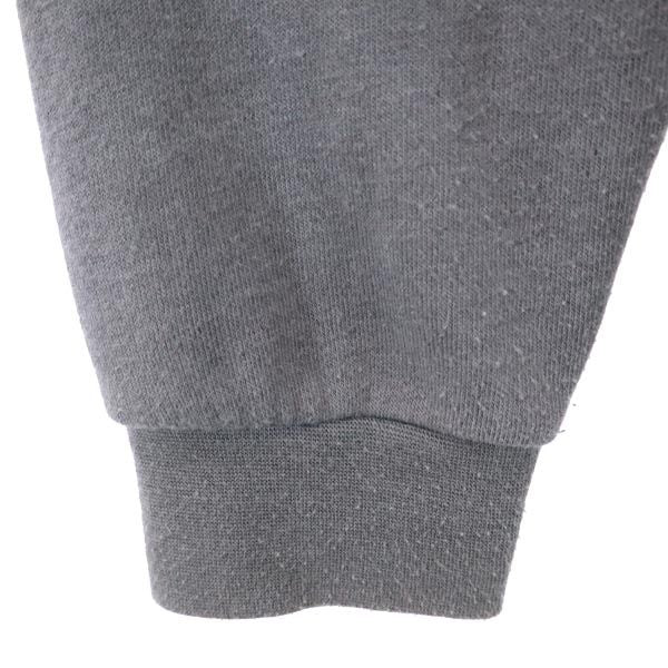 STUSSY ステューシー プリント 長袖 スウェットパーカー S グレー 裏起毛 レディース