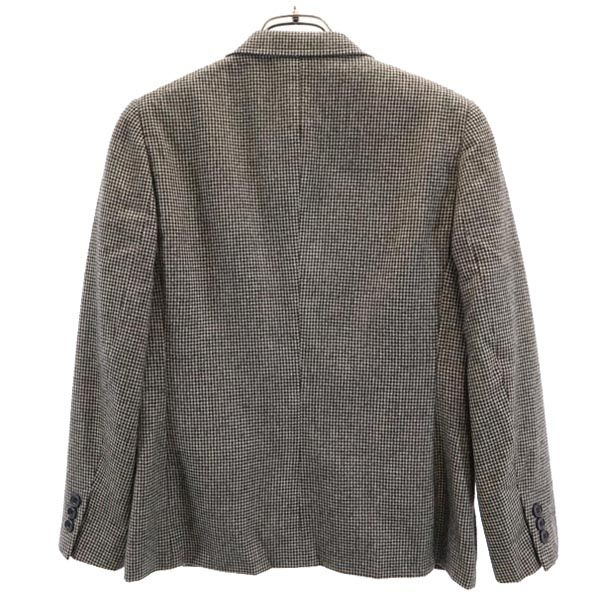 Burberrys バーバリーズ 90s オールド ウール 千鳥柄 テーラードジャケット 7Y1 黒×グレー レディース