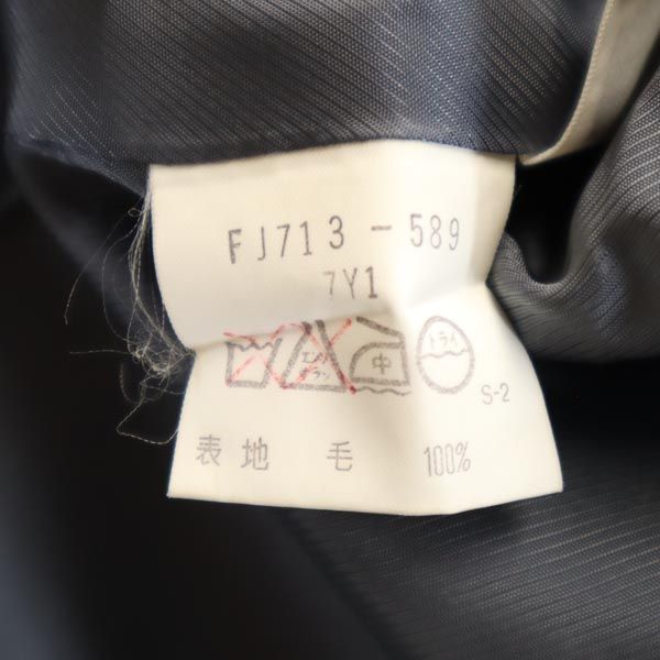 Burberrys バーバリーズ 90s オールド ウール 千鳥柄 テーラードジャケット 7Y1 黒×グレー レディース