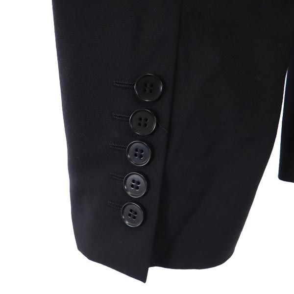 Emporio Armani エンポリオアルマーニ イタリア製 ウール テーラードジャケット 44 黒 レディース