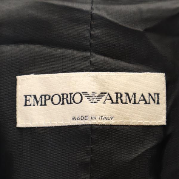 Emporio Armani エンポリオアルマーニ イタリア製 ウール テーラードジャケット 44 黒 レディース
