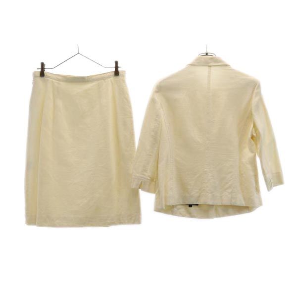 BURBERRY バーバリー 三陽商会 スカートスーツ 上下 セットアップ 15 アイボリー テーラードジャケット レディース