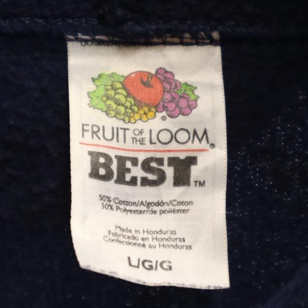FRUIT OF THE LOOM BEST フルーツオブザルーム ベスト ベスト プリント 長袖 スウェット トレーナー L ネイビー系 メンズ