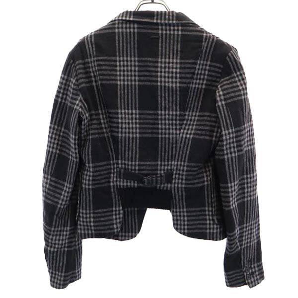 DIESEL ディーゼル チェック柄 ショート丈 テーラードジャケット S ブラック 他 ブレザー レディース
