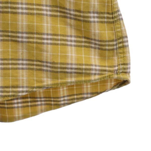 BURBERRY BLACK LABEL バーバリーブラックレーベル 三陽商会 チェック 7分袖 シャツ 2 イエロー系 メンズ
