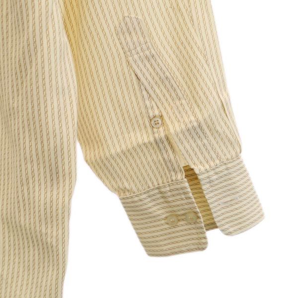 LANVIN ランバン 総柄 長袖 シャツ M ベージュ系 メンズ