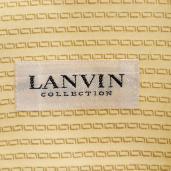 LANVIN ランバン 総柄 長袖 シャツ M ベージュ系 メンズ