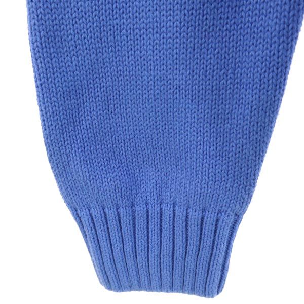 CHAPS チャップス Vネック 長袖 Vネック コットン ニット M ブルー メンズ