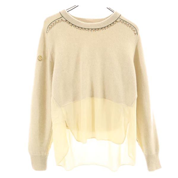 Chloe クロエ カシミヤ 長袖 ニット XS ベージュ セーター レディース