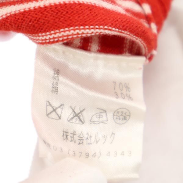 MARC BY MARC JACOBS マークバイマークジェイコブス シルクブレンド ボーダー柄 長袖 ニット S 赤 セーター レディース
