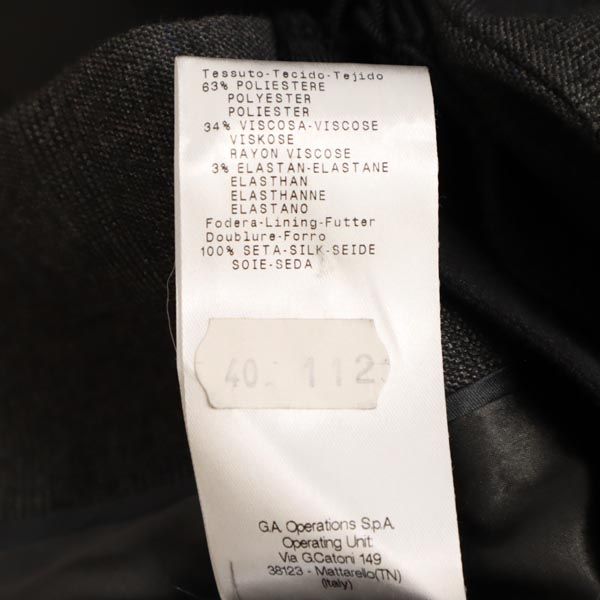 GIORGIO ARMANI ジョルジオアルマーニ イタリア製 テーラードジャケット 40 グレー レディース