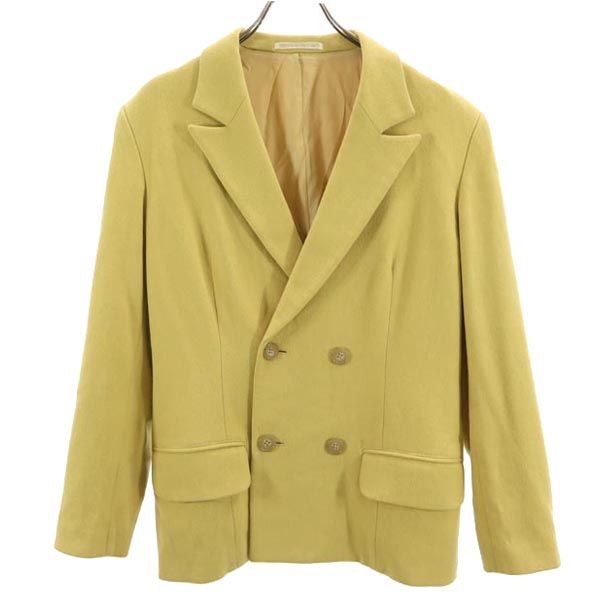 Yohji Yamamoto ヨウジヤマモト 日本製 ウールブレンド テーラードジャケット S マスタード ダブルボタン メンズ