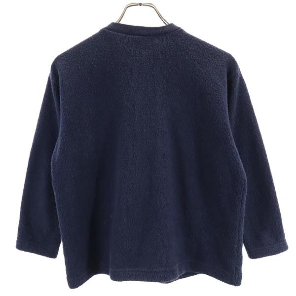 USA製 ヘンリーネック カットソー L ネイビー系 レディース