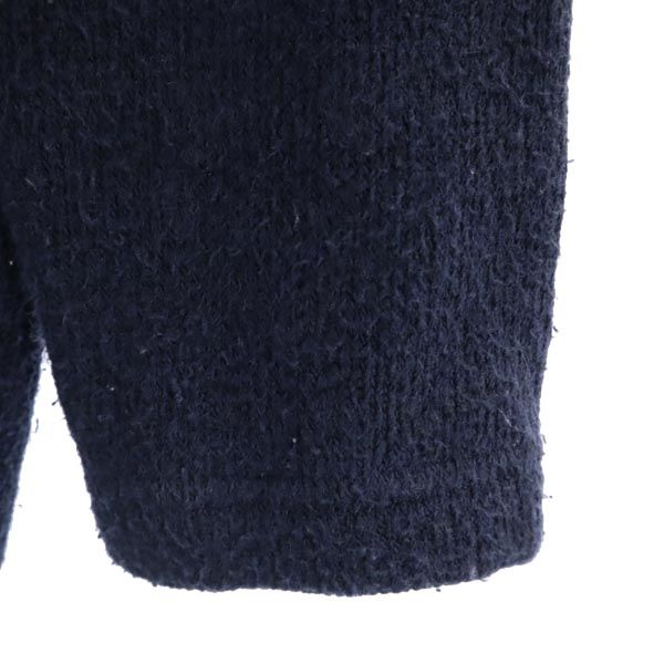 USA製 ヘンリーネック カットソー L ネイビー系 レディース