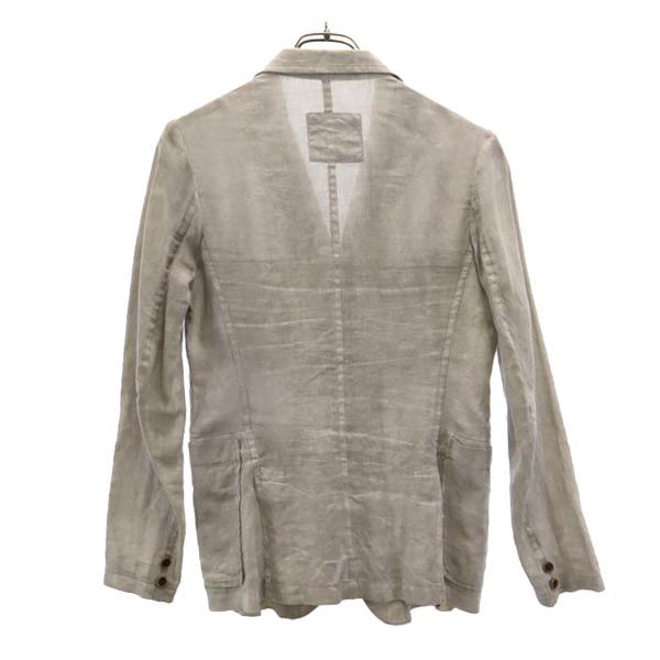 Y's ワイズ 日本製 リネン テーラードジャケット 1 グレー メンズ