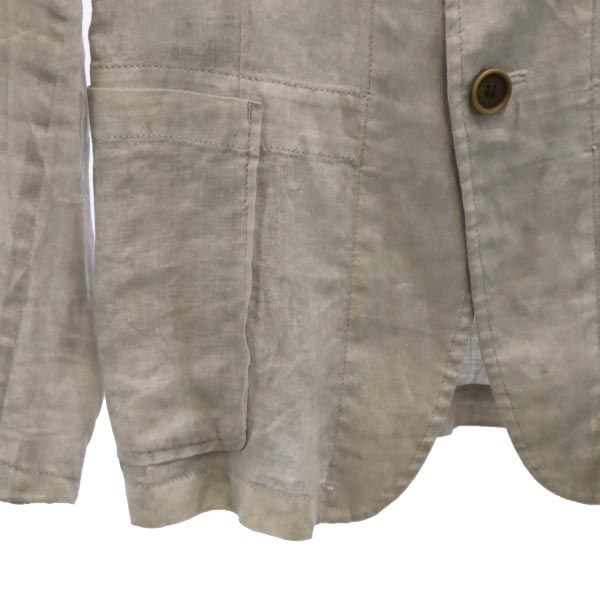 Y's ワイズ 日本製 リネン テーラードジャケット 1 グレー メンズ