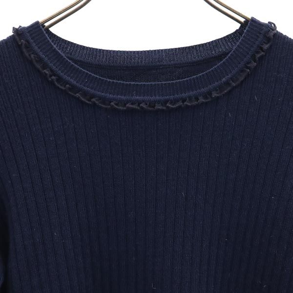 MACKINTOSH PHILOSOPHY マッキントッシュフィロソフィー ウールブレンド 長袖 リブ ニット 38 ネイビー系 セーター レディース