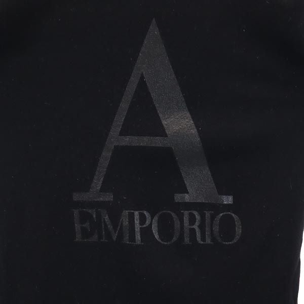 Emporio Armani エンポリオアルマーニ イタリア製 ウールブレンド 長袖 ニット 46 ブラック系 セーター レディース