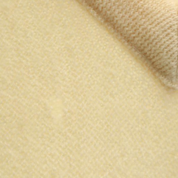 LACOSTE ラコステ ウール 長袖 Vネック ニット 42 ホワイト系 セーター メンズ