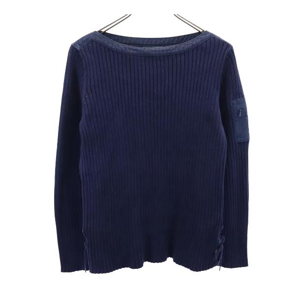 LAUREN RALPH LAUREN ローレンラルフローレン 長袖 コットン ニット M ネイビー系 セーター レディース