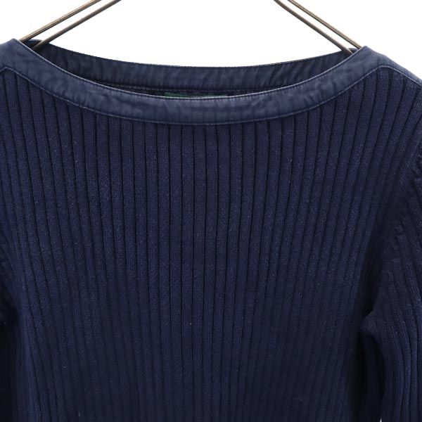 LAUREN RALPH LAUREN ローレンラルフローレン 長袖 コットン ニット M ネイビー系 セーター レディース