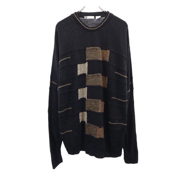 BACHRACH バクラック 90s オールド 長袖 ニット L ブラック系 セーター メンズ
