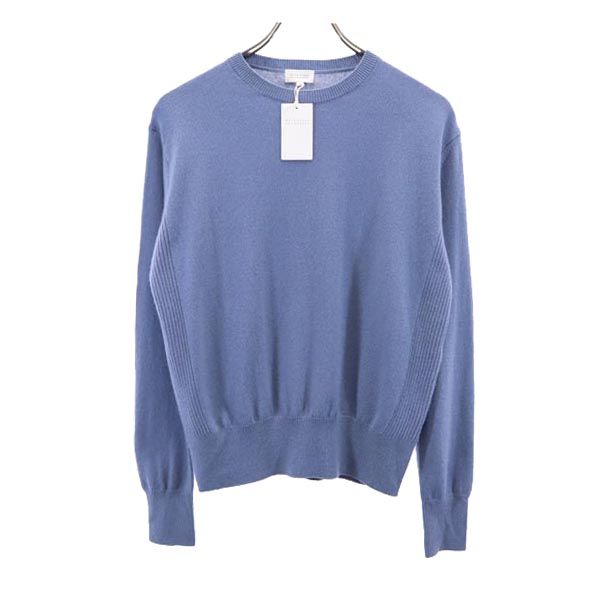 未使用 MACKINTOSH PHILOSOPHY マッキントッシュフィロソフィー 三陽商会 ウール 長袖 ニット 38 ブルー系 セーター レディース