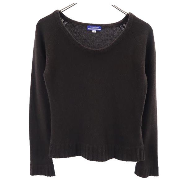 BURBERRY BLUE LABEL バーバリーブルーレーベル 三陽商会 ウールブレンド 長袖 ニット M ブラウン系 セーター レディース