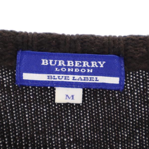 BURBERRY BLUE LABEL バーバリーブルーレーベル 三陽商会 ウールブレンド 長袖 ニット M ブラウン系 セーター レディース
