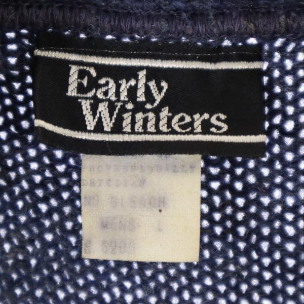 Early Winters アーリーウィンタース 90s オールド 長袖 Vネック ニット L ネイビー系 セーター メンズ