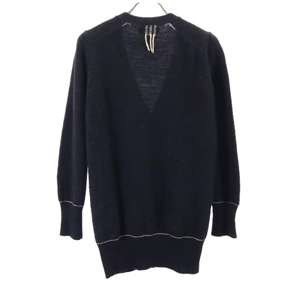 Y's ワイズ ウール 長袖 Vネック カーディガン 2 ブラック系 メンズ