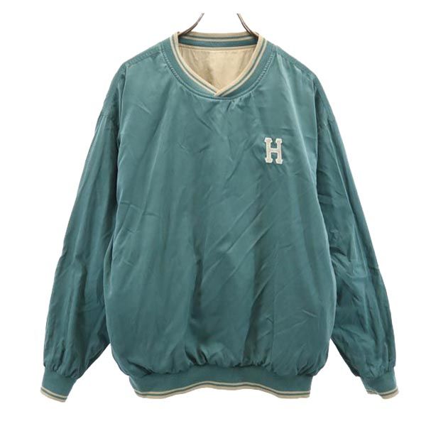 HUF ハフ リバーシブル プルオーバー ジャケット M ベージュ×グリーン系 メンズ